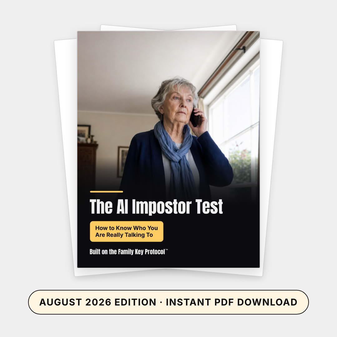 The AI Impostor Test cover, August 2026 edition, instant PDF download