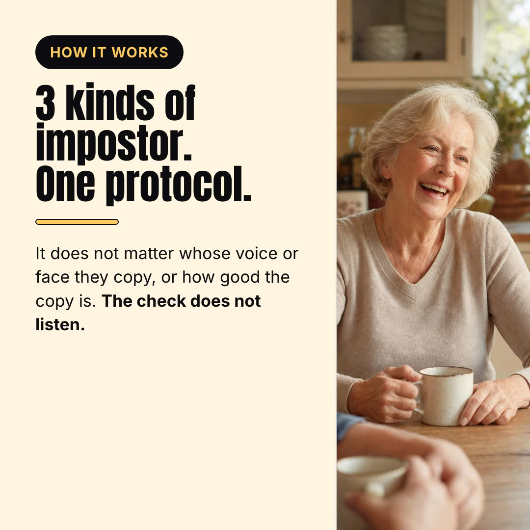 3 kinds of impostor. One protocol.